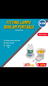 steker colokan listrik / Fitting Colokan Saklar Tempat Colok Lampu Kamar Tidur Tombol Switch On Off E27 Portable EU Plug 250V