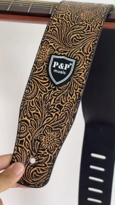 สายสะพายกีต้าร์ P&P Music หนังPU เกรดพรีเมี่ยม ลายสวย ปรับขนาดความยาวได้ ฟรีปิ๊กกีต้าร์ พร้องส่ง