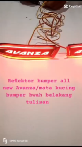 Lampu Reflector Bumper Belakang dan Lampu Mata Kucing Bumper Bawah All New Avanza 2012-2024