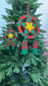 NUVOX Parol Star Christmas Tree Decoration Made of Felt for Xmas Tree Decor
