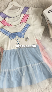 Twinkle Margie Dress: Gaun Anak Perempuan Katun Tutu Sanrio Musim Panas 2025