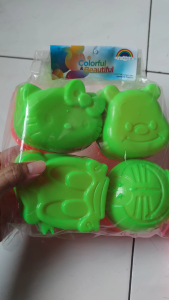 12 buah Cetakan panda bento jelly karakter / Cetakan agar ager karakter/ Cetakan coklat puding / Cetakan kue bolu kukus