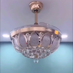 (COD)Lampu kipas angin gantung plafon ruang tamu mewah kipas lampu gantung hias 2in1 3 warna 6 kecepatan 42 inci meja makan kamar tidur balkon led lampu kipas angin remote