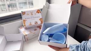 Ivorybaby 5 In 1 Mangkok Sendok Silikon Bayi/Peralatan Makan Bayi/Tempat Mangkuk Makan Silicon Anak
