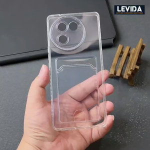 Vivo V30E Vivo V40 Lite Clear Wallet Card Case Bening / Card Holder Kartu