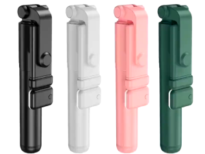 Popcorn 3 in 1 Wireless Bluetooth Foldable Handheld with Shutter Remote Selfie Stick