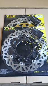 PIRINGAN CAKRAM MX 150 KING DISC BRAKE FRONT DIAMETER 300MM CMZ RACING GOLD HITAM