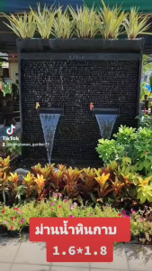 ม่านน้ำตกหินกาบน้ำตกหน้าบ้านน้ำตกฮวงจุ้ยน้ำพุ2ช่องตกแต่งพร้อมส่งแถมฟรีไฟสปอร์ตไลฟ์2ดวงตกแต่งต้นไม้ฟรีแถมโอ่งน้ำ2ใบ