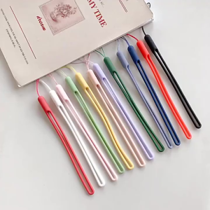 Tali Handphone Gantungan Pendek Bahan Silikon Lentur Macaron Tali Lanyard Aksesoris HP