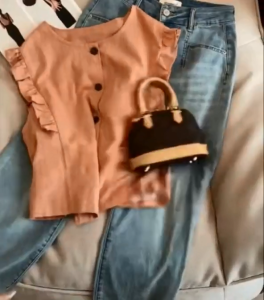 เสื้อทรงพองแขนพองสไตล์เกาหลีสำหรับผู้หญิงเสื้อแขนกุดเสื้อคาร์ดิแกนมีสายรัดหน้าอกเดียวฤดูร้อน