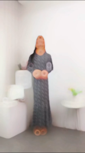 KS -  Vintage Gamis Dress Shakilla Motif bunga kecil Fishtail dress