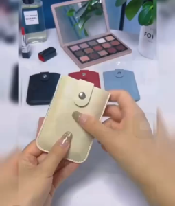 กระเป๋าใส่นามบัตร หนัง PU แบบดึงออกได้ มีหลายช่อง สําหรับใส่นามบัตร คละสี G2025