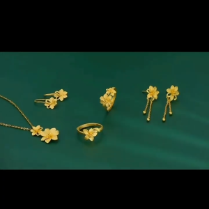 24K Saudi Gold Nasasangla pawnable 100% Original nubuck flower earrings for women gift earrings hypoallergenic non tarnish dangling