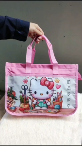 [Ready Stock] A4 Cartoon Tuition Bag Kids Canvas Bag (BGJAYA)