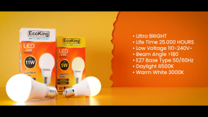 LAMPU LED 5W - 5 watt ECOKING SUPER TERANG - TAHAN LAMA (PAKET 10Pcs)