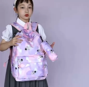 กระเป๋าเป้สะพายหลัง กระเป๋านักเรียน ขนาดใหญ่ จุของได้เยอะ ลายการ์นักบินอวกาศน่ารัก สไตล์เกาหลี สําหรับเด็ก