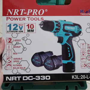 Mesin Bor Portable Baterai Cordless Drill 330 DC 10mm 12V NRT Pro Power Tools
