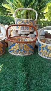 ตะกร้าไปวัดหวายเทียมเมสเซ่ ตะกร้าใส่ของ ตะกร้าของฝาก