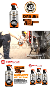 Megacool MEGACOOLS CHAIN LUBE: Pelumas Motor Multifungsi 300 ml