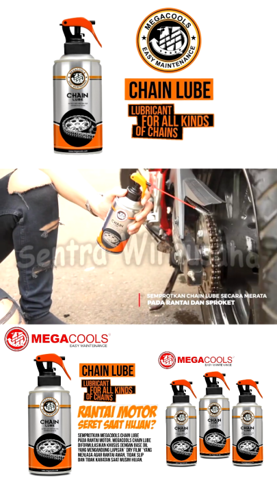 Megacool MEGACOOLS CHAIN LUBE Pelumas Motor Multifungsi Berbagai