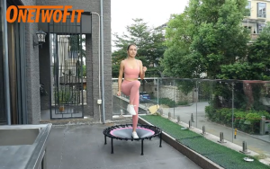 OneTwoFit Tròn Trampoline Tấm bạt lò xo Tấm bạt lò xo gia cố Tập thể dục cho mọi người