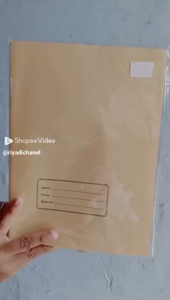 Sampul Kertas / Cover Buku Tulis Motif Coklat Polos (Boxy / Kwarto)