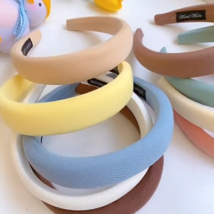 Bando Kain Tebal Empuk Warna Pastel: Headband Cloud Polos Lebar