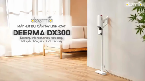 Máy hút bụi cầm tay có dây Deerma DX300 công suất 300W lực hút cực mạnh 3 đầu hút đa năng - Bảo hành 12 tháng