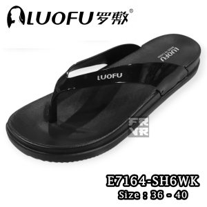 Luofu Women Sandal: Sendal Jepit Wanita Luofu Blacksole Tali Colorfull EVA Sponge E7164 SH6WK