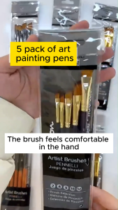 bside.ph 5 pcs Nylon Hair Paint Brush Set Artist Watercolor acrylic paint Oil Painting Supplies