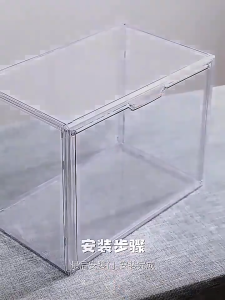 Transparent Acrylic Helmet Extra-large Size Cabinet Handbag Storage Box Organizer Toy Display Case