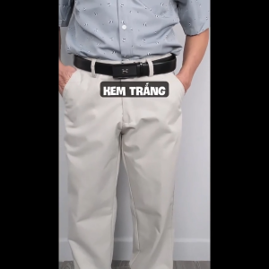 Quần kaki nam trung niên ống suông THÁI KHANG vải cotton dày mềm mặc thoải mái form rộng QUAN04