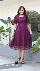 Dress Brokat Remaja Terbaru & DRESS Maira Pesta Kondangan Natal Korean Style