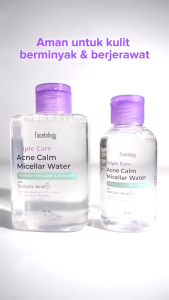 FACETOLOGY Triple Care Micellar Water Series | Acne Calm Micellar Water | Hydra Cleanse Micellar Water | Salicylic Acid | Calendula