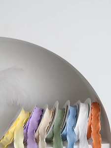 (9M) WRINKLE Ribbon Reben Riben Gift Satin Flower Bouquet Happy Birthday Bunga Hadiah Hantaran Cake