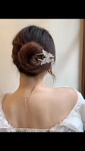 Jepit Rambut Sanggul Tusuk Konde Mewah Ancient Style Super Fairy U-Shaped Tassel Hairpin TBRM