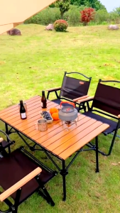 Foldable Table Outdoor Camping Portable Aluminum  Table Picnic Camping Equipment