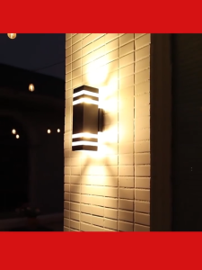 LED wall lamp outdoor waterproof IP67 wall light nordic style garden decoration aluminum wall lamp automatic light up at night for yard porch corridor balcony lights smart wall light