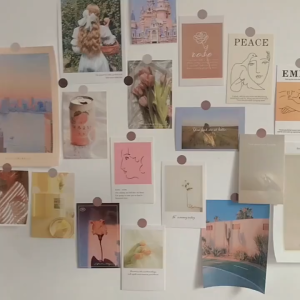 20pcs Ins Poster Wall Sticker DIY Background Paper Cards Photo Props Retro Postcards Home Decor