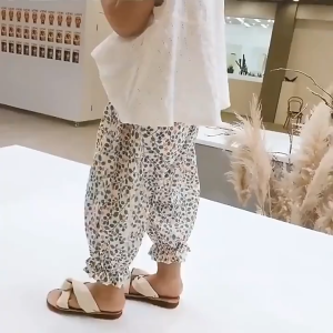 iBaby Fashion Floral Childrens Anti-mosquito Pants Gilrs Bloomertrouser Mosquito-proof Pants