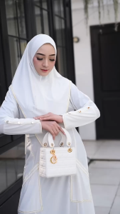 Setelan Gamis Syari Luminor Series By Almeyra dengan Khimar Jersey Korea Premium