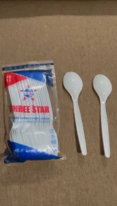 Sendok Plastik Makan Putih isi 25pcs / Sendok Makan Plastik / Sendok Makan Murah