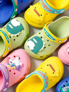 Cheerful Mario รองเท้าแตะ เด็ก รัดส้นเด็กลายการ์ตูน มีกันลื่น ยาง EVA กันลื่น น้ำหนักเบา ใส้ได้ทั้งเด็กผู้หญิงและผู้ชาย