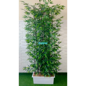 Pohon Artificial Tanaman Hias Bambu Hitam T200 Latex Pot Partisi Dekorasi Ruangan Kantor Dekorasi Cafe Aesthetic