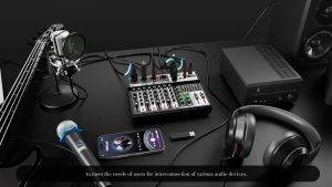 NewBaxs เครื่องผสมเสียง เครื่องผสมมืออาชีพ 4-channel MX04BT เครื่องผสมสัญญาณ EQ ผล 16DSP สัญญาณ USB บลูทูธ/MP3 เครื่องขยายเสียง KTV original