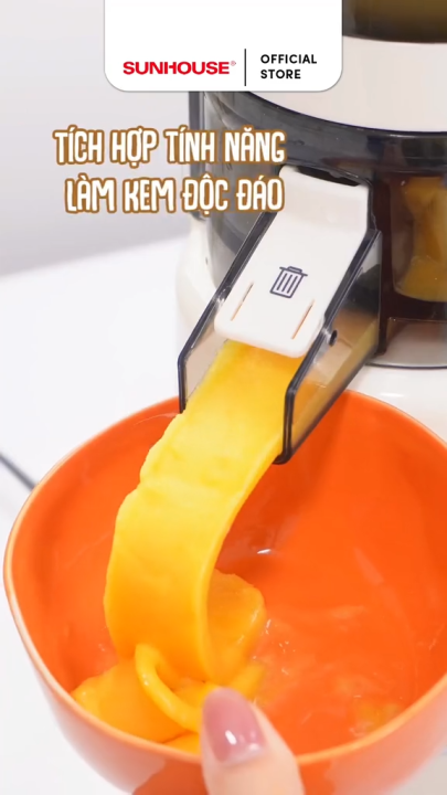 [Duy nhất 05-09.05 - TẶNG DAO GỌT HOA QUẢ] Máy ép chậm SUNHOUSE SHD5515 - Làm kem mịn Công suất mạnh Ép kiệt bã - Bảo hành 12 tháng