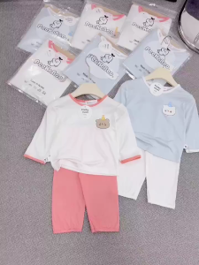 Bộ quần áo dài tay cho bé trai bé gái Tukibaby chất thun lạnh mịn mát đồ bộ dài tay cho bé túi zip