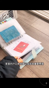 A5 Leather Budget Binder 10PCS Loose Leaf Zipper Bag Cash Savings Wallet Collect Book Photocard Binder