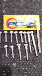 PROMO Baut Blok Mesin CVT Mio Sporty Stainless Posh & Kunci Gratis