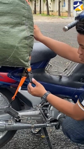 Dây tăng đơ bản Fivestar 25mm tải 800kg móc S - Đầu tăng thép bền bỉ chất liệu dây 100% polyester màu CAM dài 5M